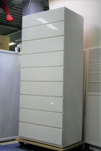 R1829) ニトリ 9段チェスト/タワーチェスト PORTE-D80TC-WH 2019年製! 収納家具 店頭取引大歓迎♪