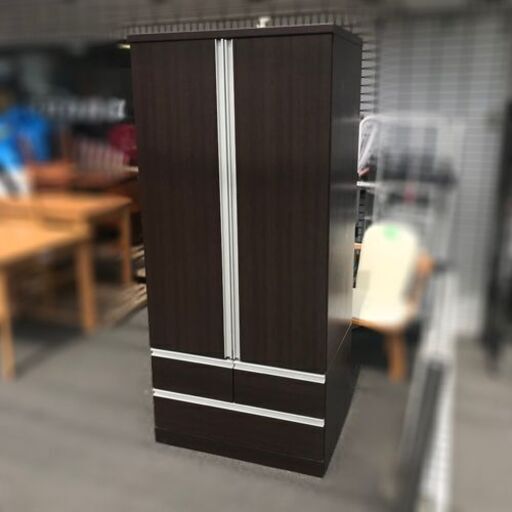 ニトリ ワードローブ イーグル3 80【自社配送は札幌市内限定】ロッカータンス クローゼット コートハンガー ミラー付き タンス