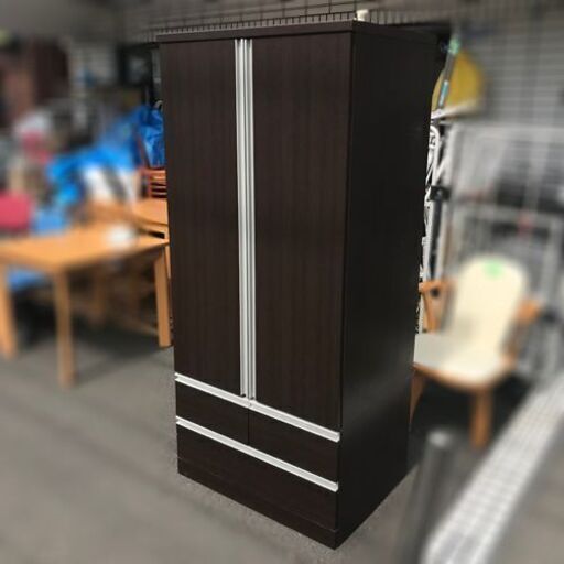 ニトリ ワードローブ イーグル3 80【自社配送は札幌市内限定】ロッカータンス クローゼット コートハンガー ミラー付き タンス
