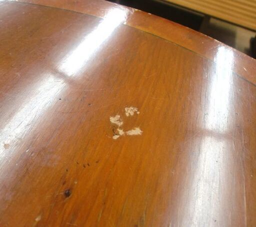 アンティーク ラウンドテーブル 天板直径50㎝ 引出し3杯 キャスター付き 3本脚  西岡店