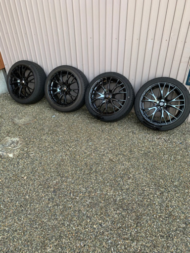 ホイール タイヤ付き WedsSport SA-20R 17×7J+43 DJデミオで使用 腐食、剥げ有り