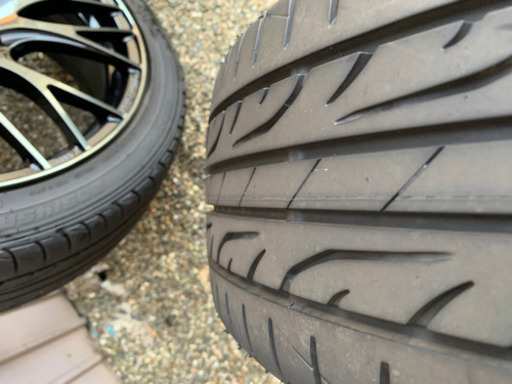 ホイール タイヤ付き WedsSport SA-20R 17×7J+43 DJデミオで使用 腐食、剥げ有り