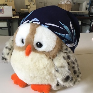 手作り　浴衣リメイク　サルエルパンツと帽子のセット　紫陽花の画像