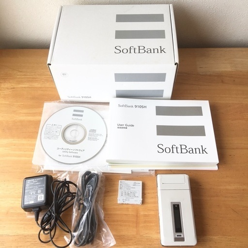 【新品未使用品！】動作確認済★SoftBank シャープ910SH 標準セット（ホワイト）