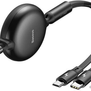 ライトニングケーブル 3in1 巻き取り 充電ケーブル 3in1...