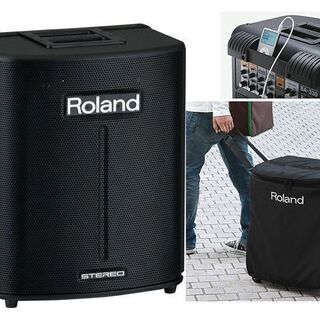 Roland ( ローランド ) BA-330 ◆ 簡易PAスピーカー 乾電池動作可能◆ 動作ok ケース スタンド アダプター付き