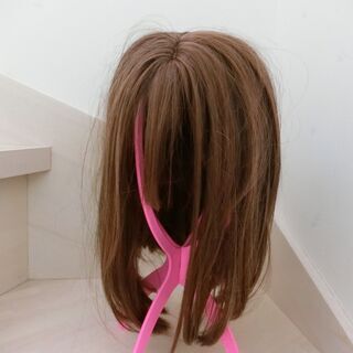 0円：女性限定：未使用 難あり ウイッグ 明るい茶髪 ボブ ハロ...