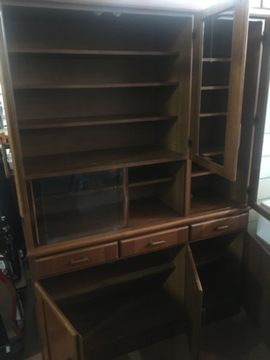 ※終了※【大型食器棚】【高さ約195cm】木製 食器棚 収納棚 多用途棚 キッチン収納 家具