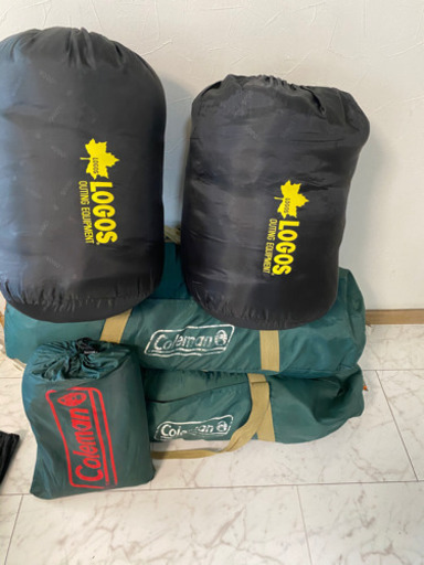 コールマンコネクテングドームシステム&ロゴスシュラフ二個