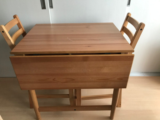 IKEA INGATORP(伸縮ダイニングテーブル)+LERHAMN(椅子2脚)
