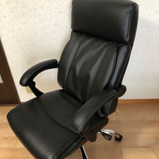 リクライニング　ワークチェア　黒の画像