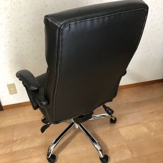 リクライニング　ワークチェア　黒の画像