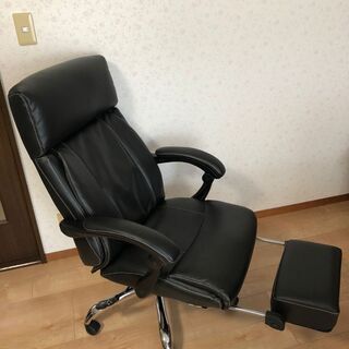 リクライニング　ワークチェア　黒の画像