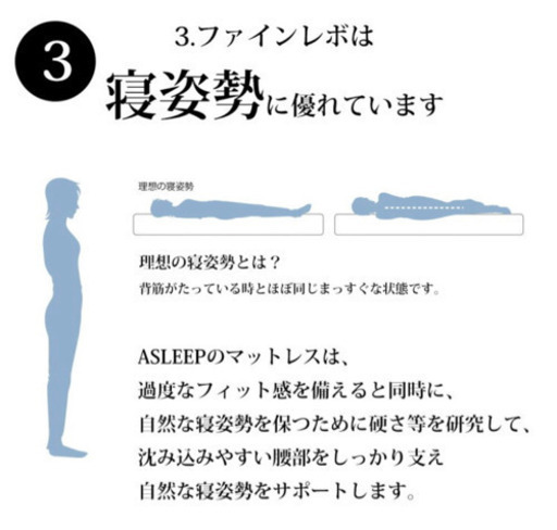 ASLEEP/アスリープ　シングルマットレス（足元ヒーター付）