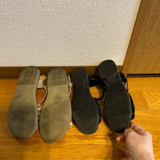 サンダル二足セット　女の子の画像