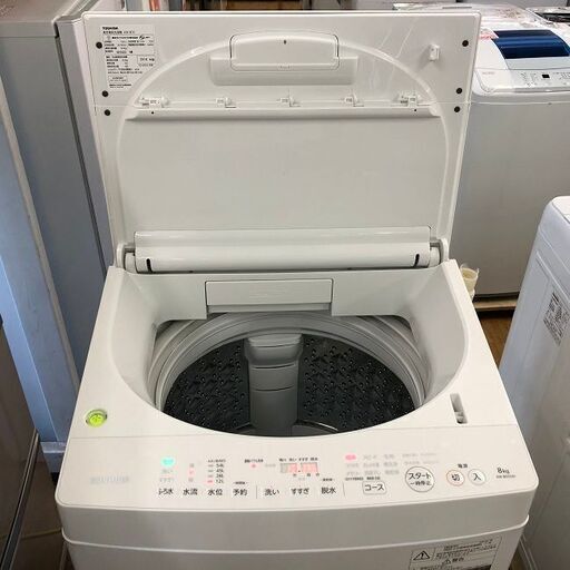 美品【 TOSHIBA 】東芝 マジックドラム 洗濯8.0kg 全自動洗濯機 DDインバーター フラットなガラストップデザイン AW-