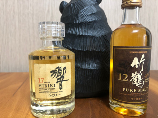 響17年　竹鶴12年マスコットクマボトル。ミニチュア