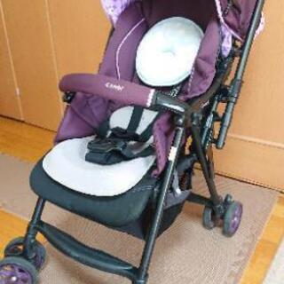 【商談中】コンビ ホワイトレーベル メチャカルファーストα cz-400 パープル ベビーカーの画像