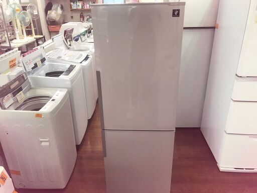 【リサイクルショップどりーむ天保山店】3036 冷蔵庫　大型２ドア　シャープ　２０１３年製　２７０L　SJ-PD27X-S 　中古　プラズマクラスター　使いやすい　サイズ感　3ヶ月保証付き