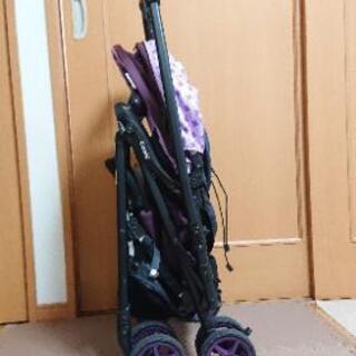 【商談中】コンビ ホワイトレーベル メチャカルファーストα cz-400 パープル ベビーカーの画像