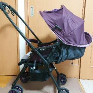 【商談中】コンビ ホワイトレーベル メチャカルファーストα cz-400 パープル ベビーカーの画像