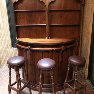 再値下げ☆アンティーク バーカウンターセット！