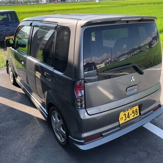 総額8.9万円★エアロ★ターボ★ナビTV、DVD★平成15年式 三菱 EKスポーツ X(H81W) 14.4万キロ 車検令和4年1月 グレーの画像