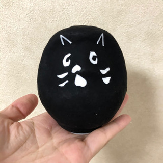 新品★黒猫だるま