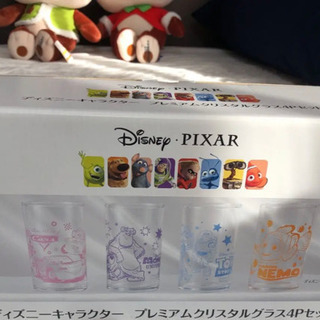 売り切れ☆Disneyキャラクタープレミアムクリスタルグラス4P...
