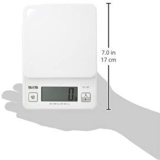 【新品】【日本全国郵送相談可】タニタ キッチンスケール はかり 料理 デジタル 1kg 1g単位 ホワイト KD-187 WHの画像