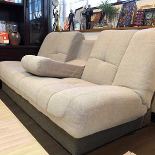 ニトリ 3人掛け布製ソファベッド中古の画像