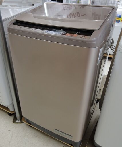 HITACHI/日立 10kg 洗濯機 BW-KSV100B 2018年製 ブラウン【ユーズドユーズ名古屋天白店】 J267