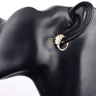 【新品】【日本全国郵送相談可】ピアス フープ レディース【金属アレルギー対応】18金 人気 イヤリング ジルコニアピアス おしゃれ 華奢 シンプル ファッション 上品 プレゼントの画像