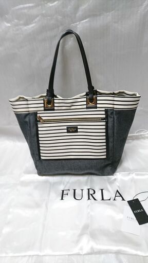 FURLAデニムリバーシブルトートバッグ美品