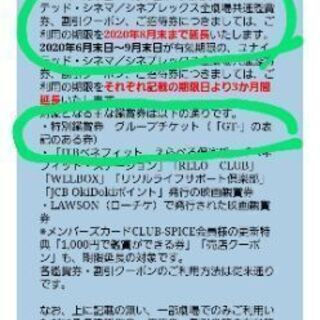 ユナイテッドシネマ　映画鑑賞券　8/31までの画像