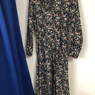 花柄シャツワンピース