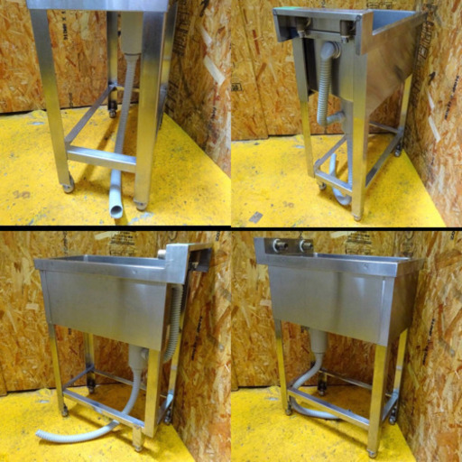 　(4948-0)業務用 ステンレス 一槽シンク W300D600H800BG60 中古品 流し台 厨房機器 飲食店 店舗