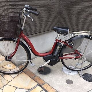 電動アシスト自転車 ワインレッド 26インチ