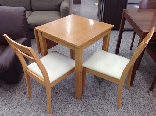 【期間限定！ジモティー見たで5％OFF】伸長式ダイニング3点セット