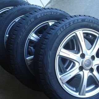 14インチ ブリヂストンスタッドレス軽自動車用　155/65R14　中古　アルミセット