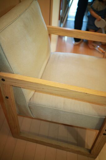 【3点セット!!】アメリカ製！シングルソファ×2　テーブル×1