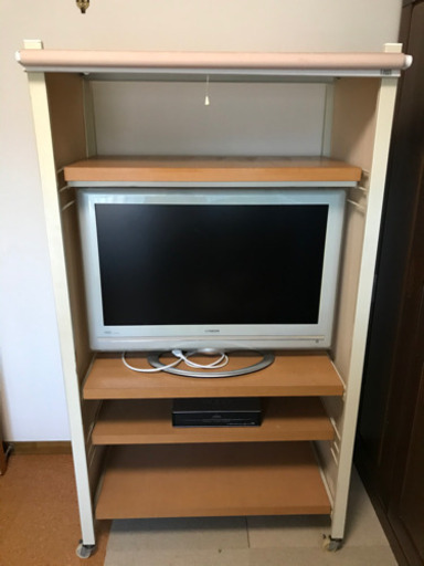 お値下げしました！テレビ台　収納ラック　ロールカーテン付き　キャスター付き