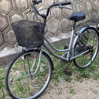 自転車　シルバー 24インチの画像