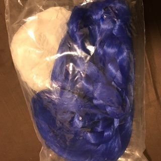 美品　郵送対応 青 ウィッグ 三つ編みロング コスプレ マギ アラジン　ブルーの画像