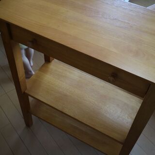 【サイドテーブル】2段　引き出し付き　
