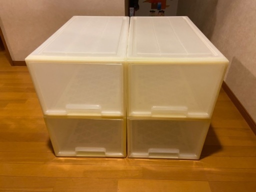 【中古】収納ケース ４個セット 押入れ