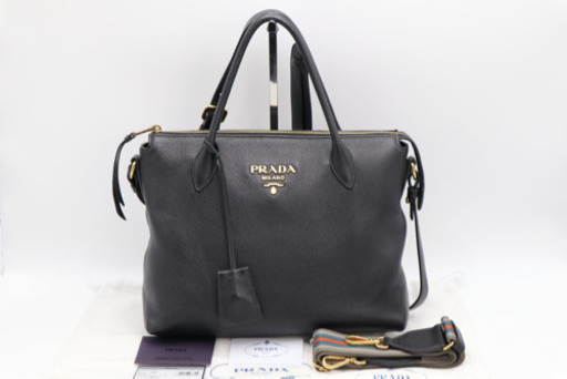 《PRADA/2WAY ハンドバッグ》ABランク ブラック ショルダー 袋 美品