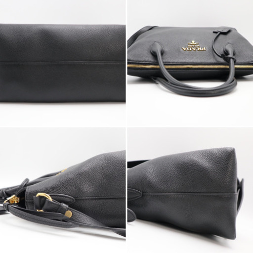 《PRADA/2WAY ハンドバッグ》ABランク ブラック ショルダー 袋 美品