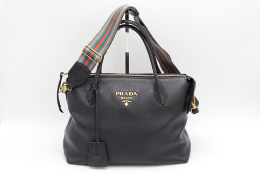 《PRADA/2WAY ハンドバッグ》ABランク ブラック ショルダー 袋 美品