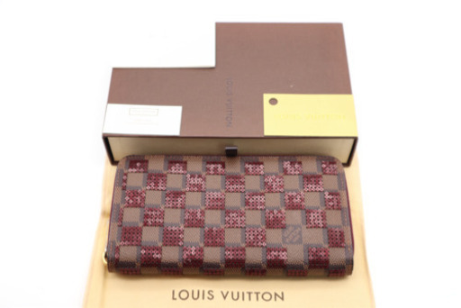 《LOUIS VUITTON  ダミエパイエット ジッピー ウォレット AB 美
